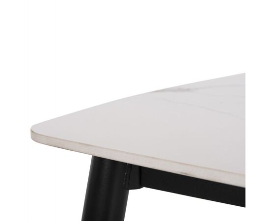 ΤΡΑΠΕΖΙ RAVEN HM9854.01 ΚΕΡΑΜΙΚΟ TOP ΛΕΥΚΟ ΜΑΡΜΑΡΟ-ΜΑΥΡΟ ΜΕΤΑΛΛΟ 117,5x67,5x76Υεκ. - ΤΡΑΠΕΖΙΑ ΚΟΥΖΙΝΑΣ στο Milonadakis.gr