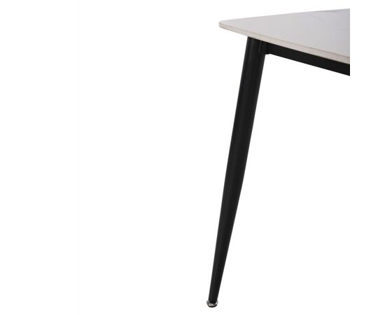 ΤΡΑΠΕΖΙ RAVEN HM9854.01 ΚΕΡΑΜΙΚΟ TOP ΛΕΥΚΟ ΜΑΡΜΑΡΟ-ΜΑΥΡΟ ΜΕΤΑΛΛΟ 117,5x67,5x76Υεκ. - ΤΡΑΠΕΖΙΑ ΚΟΥΖΙΝΑΣ στο Milonadakis.gr