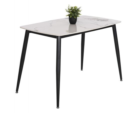 ΤΡΑΠΕΖΙ RAVEN HM9854.01 ΚΕΡΑΜΙΚΟ TOP ΛΕΥΚΟ ΜΑΡΜΑΡΟ-ΜΑΥΡΟ ΜΕΤΑΛΛΟ 117,5x67,5x76Υεκ. - ΤΡΑΠΕΖΙΑ ΚΟΥΖΙΝΑΣ στο Milonadakis.gr