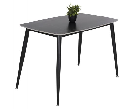 ΤΡΑΠΕΖΙ RAVEN HM9854.02 ΚΕΡΑΜΙΚΟ TOP ΜΑΥΡΟ ΜΑΡΜΑΡΟ-ΜΑΥΡΟ ΜΕΤΑΛΛΟ 117,5x67,5x76Υεκ. - ΤΡΑΠΕΖΙΑ ΚΟΥΖΙΝΑΣ στο Milonadakis.gr