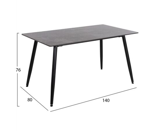 ΤΡΑΠΕΖΙ RAVEN HM9856 ΚΕΡΑΜΙΚΟ TOP ΑΝΘΡΑΚΙ ΜΑΡΜΑΡΟ-ΜΑΥΡΟ ΜΕΤΑΛΛΟ 140x80x76Υεκ. - ΤΡΑΠΕΖΙΑ ΚΟΥΖΙΝΑΣ στο Milonadakis.gr