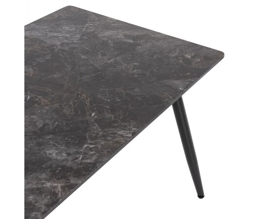 ΤΡΑΠΕΖΙ RAVEN HM9856 ΚΕΡΑΜΙΚΟ TOP ΑΝΘΡΑΚΙ ΜΑΡΜΑΡΟ-ΜΑΥΡΟ ΜΕΤΑΛΛΟ 140x80x76Υεκ. - ΤΡΑΠΕΖΙΑ ΚΟΥΖΙΝΑΣ στο Milonadakis.gr