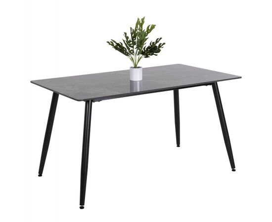 ΤΡΑΠΕΖΙ RAVEN HM9856 ΚΕΡΑΜΙΚΟ TOP ΑΝΘΡΑΚΙ ΜΑΡΜΑΡΟ-ΜΑΥΡΟ ΜΕΤΑΛΛΟ 140x80x76Υεκ. - ΤΡΑΠΕΖΙΑ ΚΟΥΖΙΝΑΣ στο Milonadakis.gr