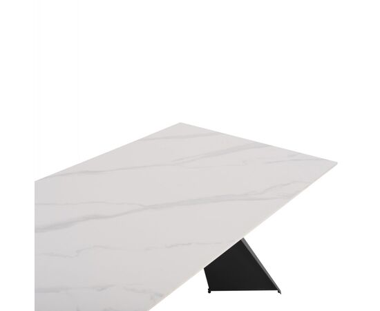 ΤΡΑΠΕΖΙ ΤΡΑΠΕΖΑΡΙΑΣ POSE HM9851.01 ΜΑΥΡΑ ΜΕΤΑΛ.ΠΟΔΙΑ-ΛΕΥΚΟ ΚΕΡΑΜΙΚΟ TOP 160x90x76Υεκ - ΤΡΑΠΕΖΙΑ ΚΟΥΖΙΝΑΣ στο Milonadakis.gr