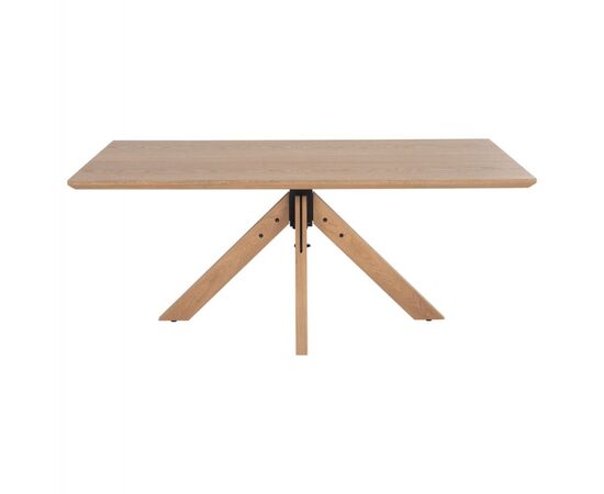ΤΡΑΠΕΖΙ PAOLO HM9853 MDF ΜΕ ΚΑΠΛΑΜΑ ΦΡΑΞΙΝΟΥ-ΠΟΔΙΑ RUBBERWOOD-ΦΥΣΙΚΟ 180x90x75Yεκ - ΤΡΑΠΕΖΙΑ ΚΟΥΖΙΝΑΣ στο Milonadakis.gr
