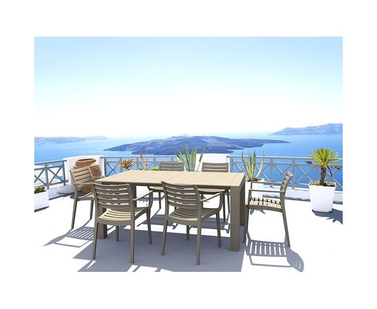 Σετ Τραπεζαρίας 7τμχ Vegas Artemis Taupe 100X180/220Χ75εκ. - ΣΕΤ ΤΡΑΠΕΖΑΡΙΕΣ στο Milonadakis.gr