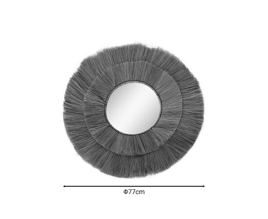 Καθρέπτης Lopo Inart φυσικό ψάθα Φ100x4εκ - ΚΑΘΡΕΠΤΕΣ στο Milonadakis.gr