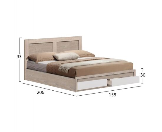 ΚΡΕΒΑΤΙ CAPRI HM312.16 ΜΕ 2 ΣΥΡΤΑΡΙΑ SONAMA ΛΕΥΚΟ ΓΙΑ ΣΤΡΩΜΑ 150x200 εκ. - ΚΡΕΒΑΤΙΑ στο Milonadakis.gr
