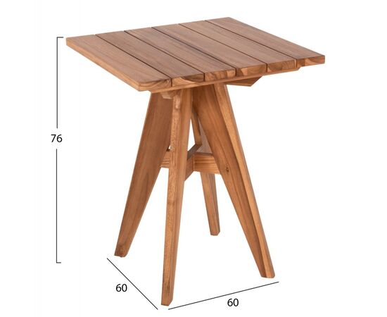 ΤΡΑΠΕΖΙ ΤΕΤΡΑΓΩΝΟ LEO HM9860.11 ΜΑΣΙΦ ΞΥΛΟ ΤΕΑΚ 60x60x75Υεκ. - ΤΡΑΠΕΖΙΑ ΕΞ. ΧΩΡΟΥ στο Milonadakis.gr