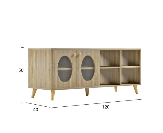 ΕΠΙΠΛΟ ΤΗΛΕΟΡΑΣΗΣ RILLION HM9879 ΜΕΛΑΜΙΝΗ ΣΕ SONAMA 120x40x50Yεκ - ΕΠΙΠΛΑ ΤΗΛΕΟΡΑΣΗΣ στο Milonadakis.gr