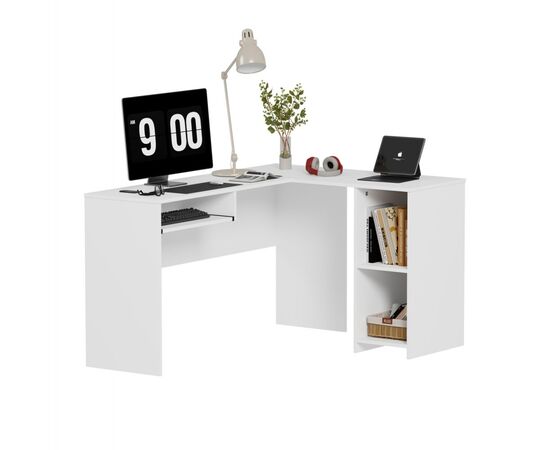 ΓΩΝΙΑΚΟ ΓΡΑΦΕΙΟ SHIG HM2135.03 MDF ΣΕ ΛΕΥΚΟ 140x120x75Υεκ - ΓΡΑΦΕΙΑ στο Milonadakis.gr