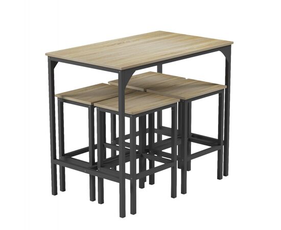 ΣΕΤ ΤΡΑΠΕΖΑΡΙΑ ΜΠΑΡ 5ΤΜΧ BOXY HM9882.01 ΜΑΥΡΟ ΜΕΤΑΛΛΟ-ΜΕΛΑΜΙΝΗ ΣΕ SONAMA - ΤΡΑΠΕΖΑΡΙΕΣ στο Milonadakis.gr