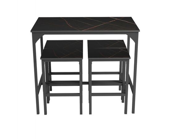 ΣΕΤ ΤΡΑΠΕΖΑΡΙΑ ΜΠΑΡ 5ΤΜΧ BOXY HM9882.13 ΜΑΥΡΟ ΜΕΤΑΛΛΟ-ΜΕΛΑΜΙΝΗ ΜΑΥΡΟ ΜΑΡΜΑΡΟ - ΤΡΑΠΕΖΑΡΙΕΣ στο Milonadakis.gr