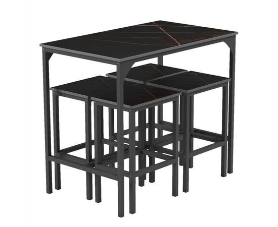 ΣΕΤ ΤΡΑΠΕΖΑΡΙΑ ΜΠΑΡ 5ΤΜΧ BOXY HM9882.13 ΜΑΥΡΟ ΜΕΤΑΛΛΟ-ΜΕΛΑΜΙΝΗ ΜΑΥΡΟ ΜΑΡΜΑΡΟ - ΤΡΑΠΕΖΑΡΙΕΣ στο Milonadakis.gr