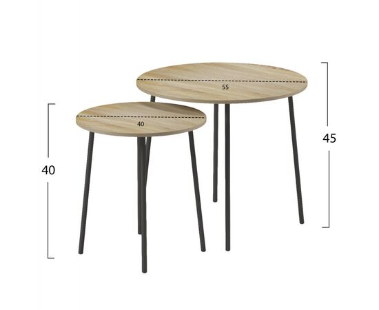 ΤΡΑΠΕΖΙΑ ΣΑΛΟΝΙΟΥ ΣΤΡΟΓΓΥΛΑ 2ΤΜΧ CUPPER HM9878.01 ΜΕΛΑΜΙΝΗ ΣΟΝΑΜΑ-ΜΑΥΡΟ ΜΕΤΑΛΛΟ - ΤΡΑΠΕΖΑΚΙΑ ΣΑΛΟΝΙΟΥ στο Milonadakis.gr