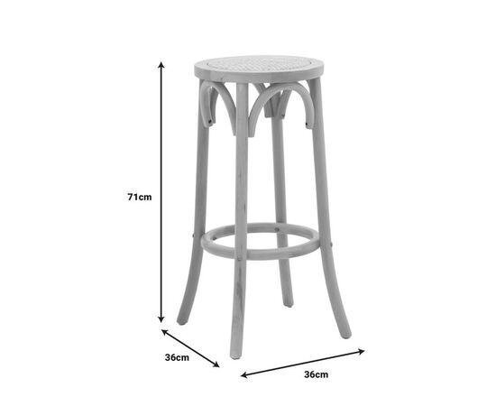 Σκαμπό μπαρ Serzo pakoworld ξύλο οξιάς και rattan σε φυσικό χρώμα Φ36x71εκ - ΣΚΑΜΠΟ ΜΠΑΡ στο Milonadakis.gr