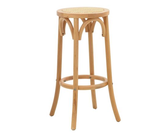 Σκαμπό μπαρ Serzo pakoworld ξύλο οξιάς και rattan σε φυσικό χρώμα Φ36x71εκ - ΣΚΑΜΠΟ ΜΠΑΡ στο Milonadakis.gr
