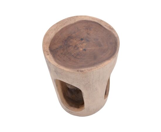 Σκαμπό Ramont Inart φυσικό μασίφ ξύλο suar 30x30x45εκ - ΠΟΥΦ - ΣΚΑΜΠΟ - ΜΠΑΟΥΛΟ στο Milonadakis.gr