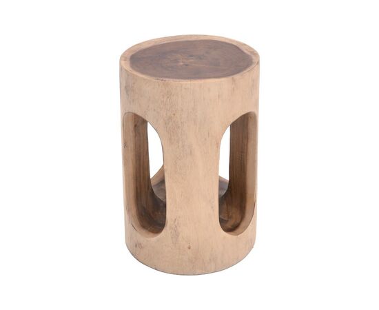 Σκαμπό Ramont Inart φυσικό μασίφ ξύλο suar 30x30x45εκ - ΠΟΥΦ - ΣΚΑΜΠΟ - ΜΠΑΟΥΛΟ στο Milonadakis.gr