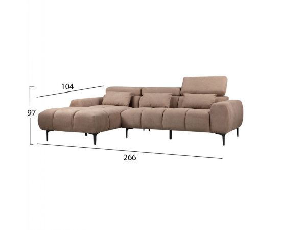 ΚΑΝΑΠΕΣ ΑΡΙΣΤΕΡΗ ΓΩΝΙΑ DIVYA HM3267.01L ΣΥΝΘ.SUEDE ΑΝΟΙΧΤΟ ΚΑΦΕ 264x175x99Υεκ. - ΚΑΝΑΠΕΔΕΣ-ΣΑΛΟΝΙΑ στο Milonadakis.gr
