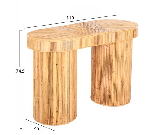 ΚΟΝΣΟΛΑ ΟΒΑΛ GATSBY HM9871 ΦΥΣΙΚΟ RATTAN ΣΕ ΦΥΣΙΚΟ ΧΡΩΜΑ 110x45x74,5Υεκ. - ΜΠΟΥΦΕΔΕΣ-ΚΟΝΣΟΛΕΣ στο Milonadakis.gr