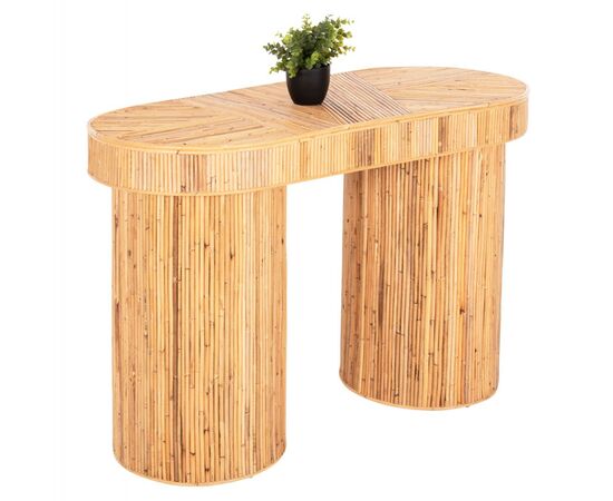 ΚΟΝΣΟΛΑ ΟΒΑΛ GATSBY HM9871 ΦΥΣΙΚΟ RATTAN ΣΕ ΦΥΣΙΚΟ ΧΡΩΜΑ 110x45x74,5Υεκ. - ΜΠΟΥΦΕΔΕΣ-ΚΟΝΣΟΛΕΣ στο Milonadakis.gr