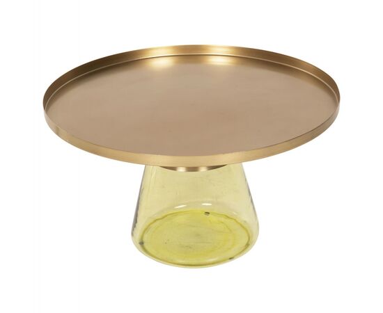 ΤΡΑΠΕΖΙ ΣΑΛΟΝΙΟΥ SCAL HM9724 ΒΑΣΗ ΠΡΑΣΙΝΟ ΓΥΑΛΙ-TOP ΧΡΥΣΟ ΜΕΤΑΛΛΟ Φ76x43,5Υεκ - ΤΡΑΠΕΖΑΚΙΑ ΣΑΛΟΝΙΟΥ στο Milonadakis.gr