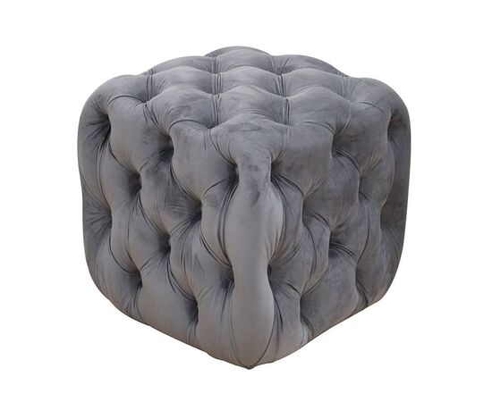 ASTRA ΣΚΑΜΠΟ GREY VELVET ΥΦΑΣΜΑ 45X45Χ45εκ. - ΠΟΥΦ - ΣΚΑΜΠΟ - ΜΠΑΟΥΛΟ στο Milonadakis.gr