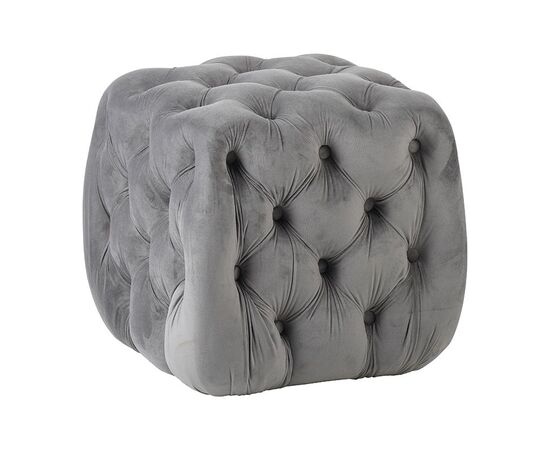 ASTRA ΣΚΑΜΠΟ GREY VELVET ΥΦΑΣΜΑ 45X45Χ45εκ. - ΠΟΥΦ - ΣΚΑΜΠΟ - ΜΠΑΟΥΛΟ στο Milonadakis.gr