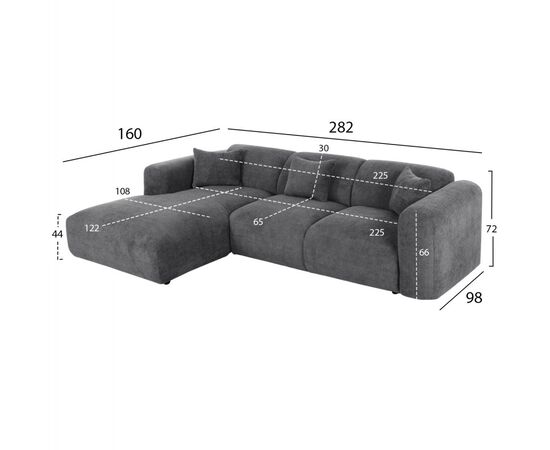 ΚΑΝΑΠΕΣ ΓΩΝΙΑ (ΑΡΙΣΤΕΡΗ) BRICKEN HM3275.04L ΑΝΘΡΑΚΙ ΥΦΑΣΜΑ 110-282x98-160x72Υεκ. - ΚΑΝΑΠΕΔΕΣ-ΣΑΛΟΝΙΑ στο Milonadakis.gr
