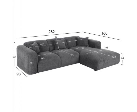 ΚΑΝΑΠΕΣ ΓΩΝΙΑ BRICKEN HM3275.04R ΑΝΘΡΑΚΙ ΥΦΑΣΜΑ 110-282x98-160x72Υεκ. - ΚΑΝΑΠΕΔΕΣ-ΣΑΛΟΝΙΑ στο Milonadakis.gr