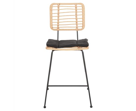 ΣΚΑΜΠΟ ΜΕΣ.ΥΨΟΥΣ ALLEGRA HM5644.11 ΜΕΤΑΛΛΟ&ΜΑΞΙΛΑΡΙ ΜΑΥΡΟ-WICKER ΜΠΕΖ 53x56x107Υεκ. - ΣΚΑΜΠΩ στο Milonadakis.gr