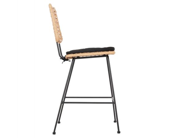 ΣΚΑΜΠΟ ΜΕΣ.ΥΨΟΥΣ ALLEGRA HM5644.11 ΜΕΤΑΛΛΟ&ΜΑΞΙΛΑΡΙ ΜΑΥΡΟ-WICKER ΜΠΕΖ 53x56x107Υεκ. - ΣΚΑΜΠΩ στο Milonadakis.gr