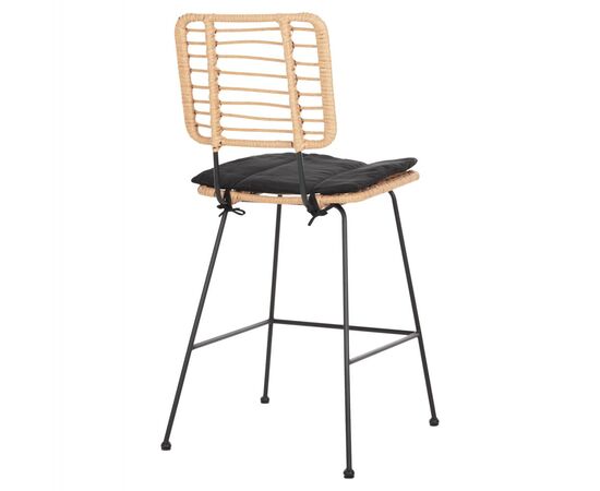ΣΚΑΜΠΟ ΜΕΣ.ΥΨΟΥΣ ALLEGRA HM5644.11 ΜΕΤΑΛΛΟ&ΜΑΞΙΛΑΡΙ ΜΑΥΡΟ-WICKER ΜΠΕΖ 53x56x107Υεκ. - ΣΚΑΜΠΩ στο Milonadakis.gr