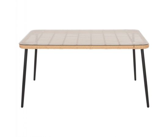 ΤΡΑΠΕΖΙ ΟΡΘΟΓΩΝΙΟ ALLEGRA HM5537.11 ΜΕΤΑΛ.ΜΑΥΡΟ-P.E. RATTAN ΦΥΣΙΚΟ 139,5x79,5x73Υεκ. - ΤΡΑΠΕΖΙΑ ΕΞ. ΧΩΡΟΥ στο Milonadakis.gr