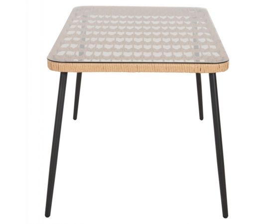 ΤΡΑΠΕΖΙ ΟΡΘΟΓΩΝΙΟ ALLEGRA HM5537.11 ΜΕΤΑΛ.ΜΑΥΡΟ-P.E. RATTAN ΦΥΣΙΚΟ 139,5x79,5x73Υεκ. - ΤΡΑΠΕΖΙΑ ΕΞ. ΧΩΡΟΥ στο Milonadakis.gr