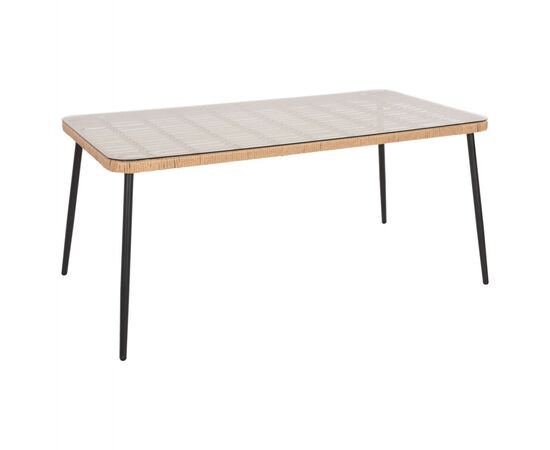 ΤΡΑΠΕΖΙ ΟΡΘΟΓΩΝΙΟ ALLEGRA HM5538.11 ΜΕΤΑΛ.ΜΑΥΡΟ-P.E. RATTAN ΦΥΣΙΚΟ 159,5x89,5x72Υεκ. - ΤΡΑΠΕΖΙΑ ΕΞ. ΧΩΡΟΥ στο Milonadakis.gr