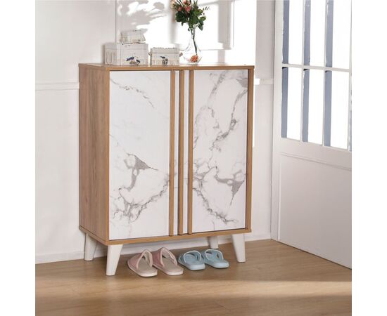 Παπουτσοθήκη-ντουλάπι Kumen pakoworld μελαμίνη σε απόχρωση oak μαρμάρου 74x38x95εκ - ΝΤΟΥΛΑΠΙΑ - ΠΑΠΟΥΤΣΟΘΗΚΕΣ στο Milonadakis.gr