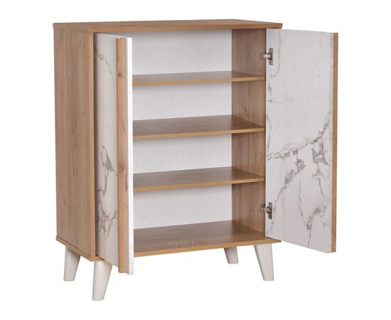 Παπουτσοθήκη-ντουλάπι Kumen pakoworld μελαμίνη σε απόχρωση oak μαρμάρου 74x38x95εκ - ΝΤΟΥΛΑΠΙΑ - ΠΑΠΟΥΤΣΟΘΗΚΕΣ στο Milonadakis.gr