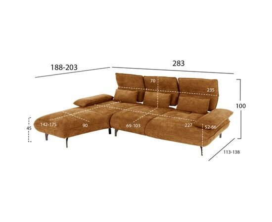 ΓΩΝΙΑΚΟΣ ΚΑΝΑΠΕΣ (ΑΡΙΣΤΕΡΗ) CONVERT HM3268.02L ΚΕΡΑΜΙΔΙ ΥΦΑΣΜΑ 283x188x100Υεκ. - ΚΑΝΑΠΕΔΕΣ-ΣΑΛΟΝΙΑ στο Milonadakis.gr