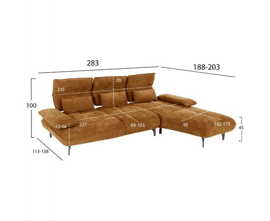 ΓΩΝΙΑΚΟΣ ΚΑΝΑΠΕΣ (ΔΕΞΙΑ) CONVERT HM3268.02R ΚΕΡΑΜΙΔΙ ΥΦΑΣΜΑ 283x188x100Υεκ. - ΚΑΝΑΠΕΔΕΣ-ΣΑΛΟΝΙΑ στο Milonadakis.gr