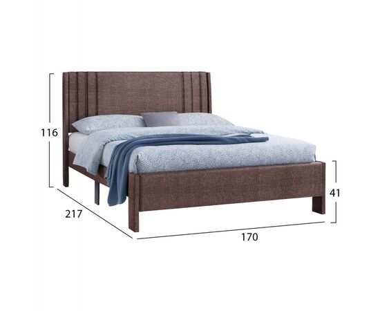 ΚΡΕΒΑΤΙ ΔΙΠΛΟ CREDENCE HM685.03 ΚΑΦΕ ΥΦΑΣΜΑ ΓΙΑ ΣΤΡΩΜΑ 160Χ200εκ. - ΚΡΕΒΑΤΙΑ στο Milonadakis.gr