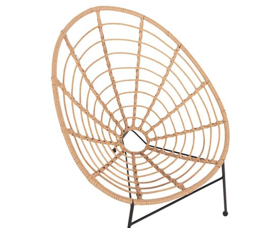 ΠΟΛΥΘΡΟΝΑ ΤΥΠΟΥ ΦΩΛΙΑ ΜΕΤΑΛΛΙΚΗ ALLEGRA HM5458.11 ΜΕ WICKER ΜΠΕΖ 73x78x88Υεκ. - ΚΑΡΕΚΛΕΣ - ΠΟΛΥΘΡΟΝΕΣ στο Milonadakis.gr