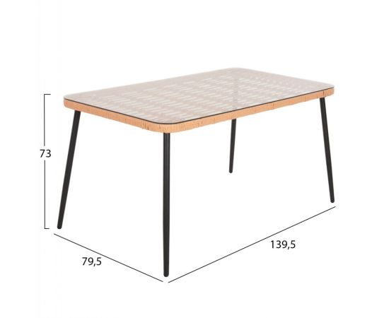 ΣΕΤ ΕΞΩΤ.ΧΩΡΟΥ 5ΤΜΧ ALLEGRA HM21027 ΣΕ ΜΠΕΖ & ΜΑΥΡΟ ΧΡΩΜΑ WICKER-ΜΕΤΑΛΛΟ - ΣΕΤ ΤΡΑΠΕΖΑΡΙΕΣ στο Milonadakis.gr