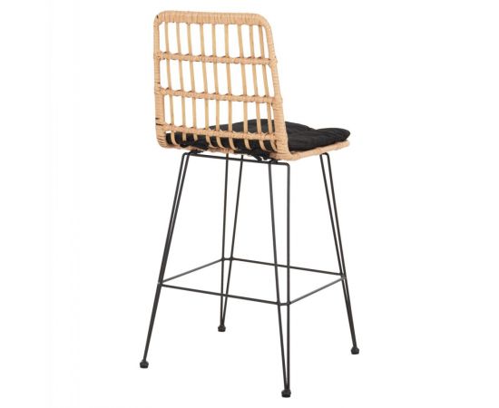 ΣΚΑΜΠΟ ΜΕΣ.ΥΨΟΥΣ ALLEGRA HM5643.11 ΜΕΤΑΛΛΟ&ΜΑΞΙΛΑΡΙ ΜΑΥΡΟ-WICKER ΜΠΕΖ 50x55x103Υεκ. - ΣΚΑΜΠΩ στο Milonadakis.gr