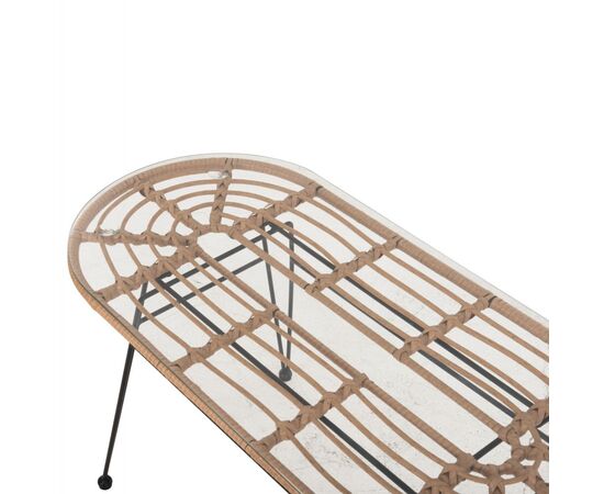 ΤΡΑΠΕΖΙ ΟΒΑΛ ΧΑΜΗΛΟ ALLEGRA HM5695.11 ΜΠΕΖ WICKER-ΜΑΥΡΟ ΜΕΤΑΛΛΟ 100x45x51,5Υεκ. - ΤΡΑΠΕΖΙΑ ΕΞ. ΧΩΡΟΥ στο Milonadakis.gr