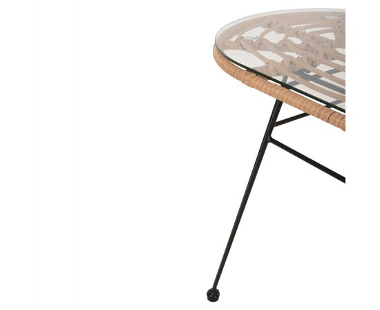 ΤΡΑΠΕΖΙ ΟΒΑΛ ΧΑΜΗΛΟ ALLEGRA HM5695.11 ΜΠΕΖ WICKER-ΜΑΥΡΟ ΜΕΤΑΛΛΟ 100x45x51,5Υεκ. - ΤΡΑΠΕΖΙΑ ΕΞ. ΧΩΡΟΥ στο Milonadakis.gr