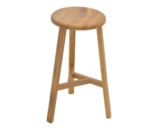 Σκαμπό μπαρ Fabrio pakoworld ξύλο φτελιάς σε φυσική απόχρωση Φ38x71εκ - ΣΚΑΜΠΟ ΜΠΑΡ στο Milonadakis.gr