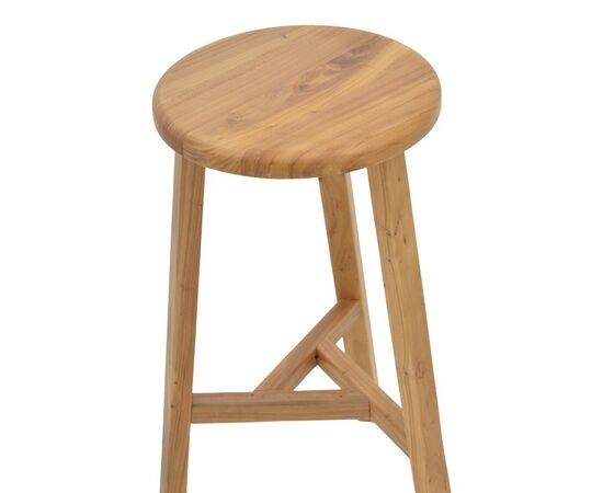 Σκαμπό μπαρ Fabrio pakoworld ξύλο φτελιάς σε φυσική απόχρωση Φ38x71εκ - ΣΚΑΜΠΟ ΜΠΑΡ στο Milonadakis.gr