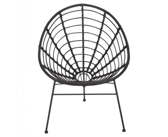 ΠΟΛΥΘΡΟΝΑ ΤΥΠΟΥ ΦΩΛΙΑ ΜΕΤΑΛΛΙΚΗ ALLEGRA HM5458.12 ΜΕ WICKER-ΜΑΥΡΟ 73x78x88Υεκ. - ΚΑΡΕΚΛΕΣ - ΠΟΛΥΘΡΟΝΕΣ στο Milonadakis.gr